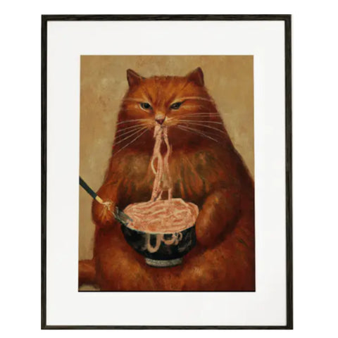 10"x8" Print - Orange Spaghetti Cat