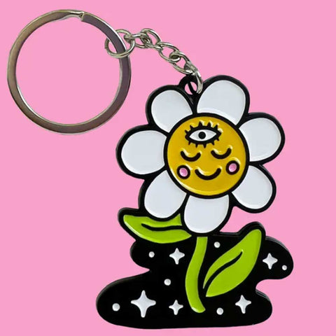 third eye flower keychain