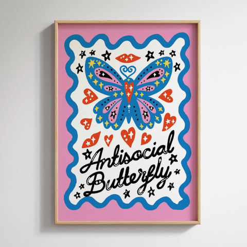 A4 Print - Antisocial Butterfly