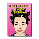 bjork violently happy birthday card