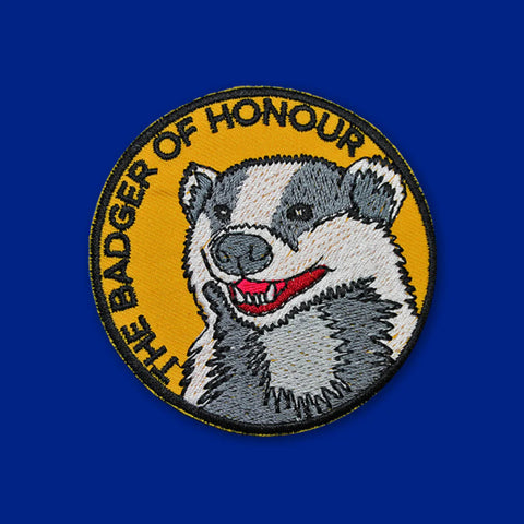 Badger of honour iron on patch