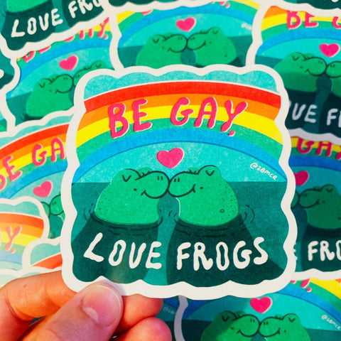 Sticker - Be Gay Love Frogs