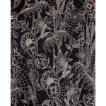 Black Floral Cobweb Stretch Smock Dress