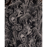 Black Floral Cobweb Stretch Smock Dress