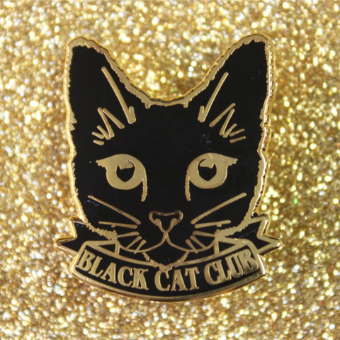 Enamel Pin  - Black Cat Club