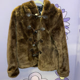 Japanese Vintage - Brown Fluffy Coat