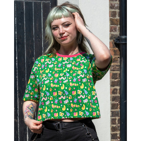 Dipstick Store Bugs Cropped Boxy Tee
