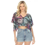 Butterfly Scarf Crop Top (Pink)