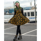Celestial Flared Pinafore Dress
