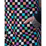 Checkerboard Stretch Dungarees