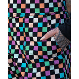 Checkerboard Stretch Dungarees