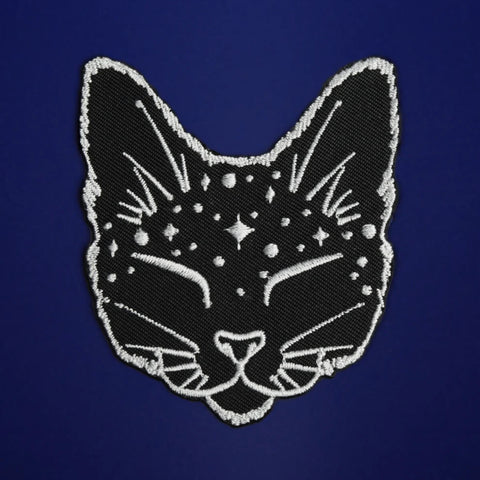 Cosmic cat iron on patch