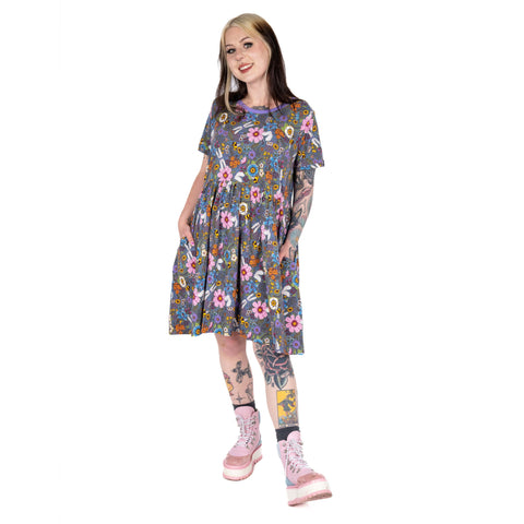 Cottagecore Stretch Smock Dress