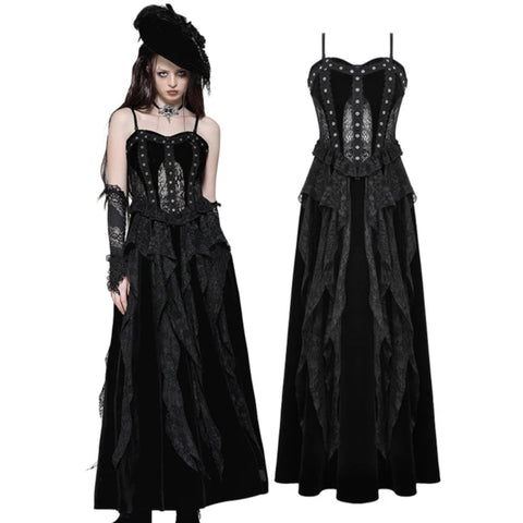 Hollow Waist Maxi Dress
