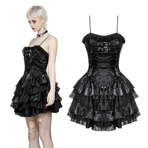 Leather Layered Dress
