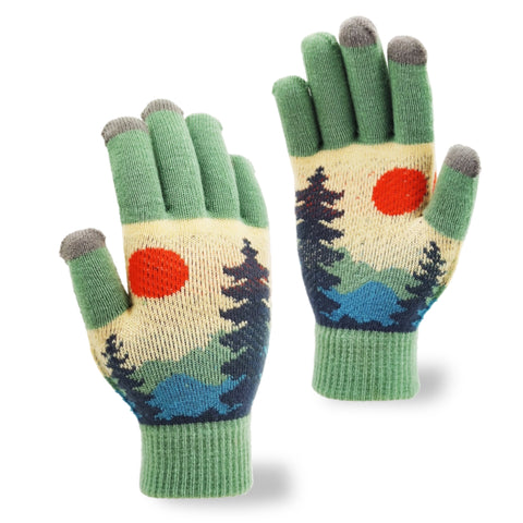 Knitted Gloves - Forest Glow