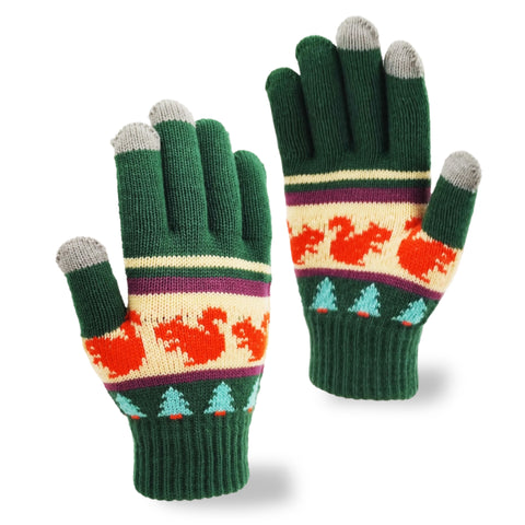 Knitted Gloves - Forest Squirrel