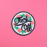 Fuck off floral iron on patch