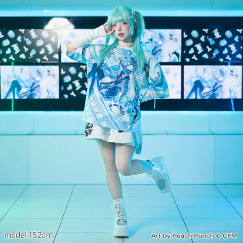 ACDC Rag T-Shirt - Japanese Import - Hatsune Miku (White)