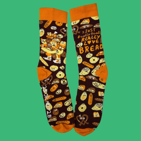 Really Love Bread Crew Socks