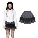 Dark Striped Mini Skirt