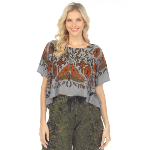 Luna Moth Scarf Crop Top