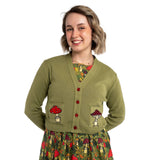 Mushroom Bois Cropped Cardigan