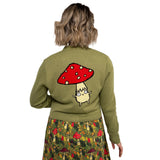 Mushroom Bois Cropped Cardigan