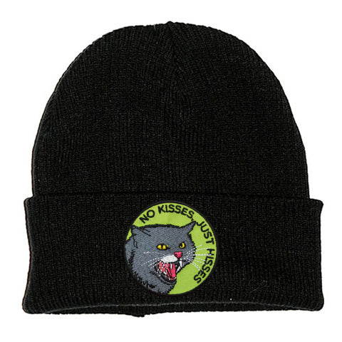 Black Beanie - No Kisses