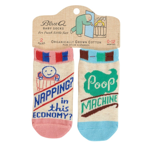 Baby Socks - Two Pair Set - Poop Machine