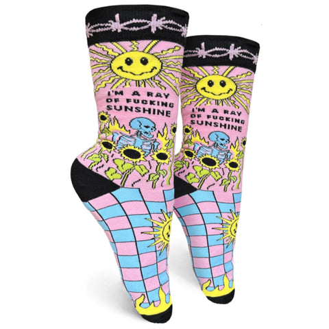 Ladies Ankle Socks - Ray Of F***ing Sunshine