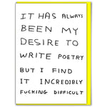 David Shrigley Card - Poetry