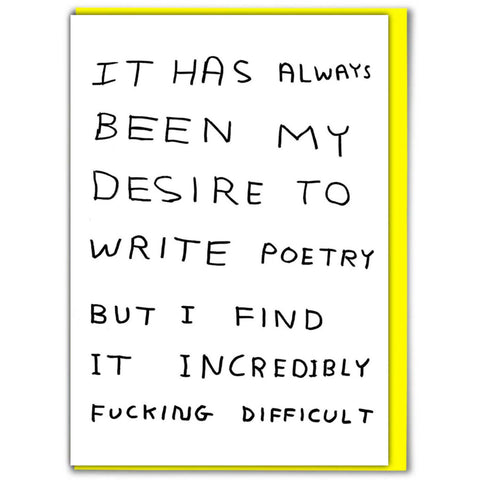 David Shrigley Card - Poetry