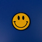 Yellow smiley face iron on patch