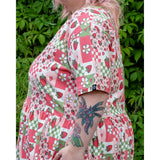 Strawberry Picnic Stretch Smock Dress