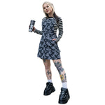 Checkerboard Swallow Pinafore Dress