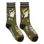Mens Crew Socks - Trash Panda