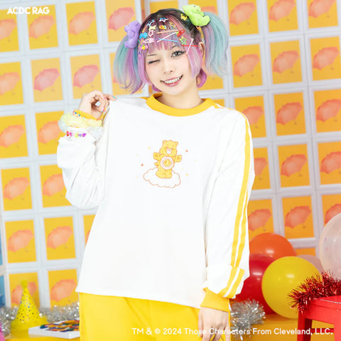 ACDC Rag Long Sleeved T-Shirt - Japanese Import - Yellow Care Bear