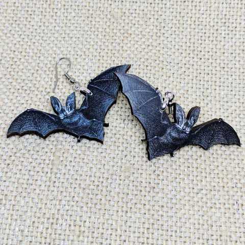 wood bat earrings