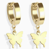 gold butterfly earrings