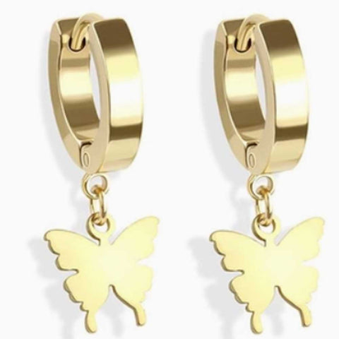 gold butterfly earrings