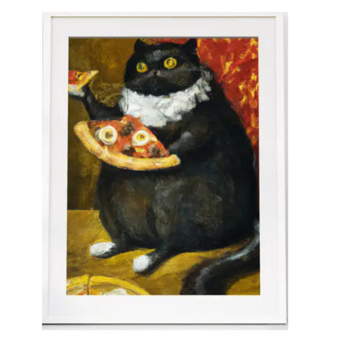 10"x8" Print - Pizza Cat