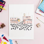 A4 Print - Lowry-inspired Print - Meowry