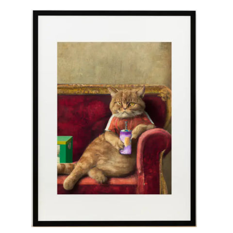 10"x8" Print - Sofa Cat