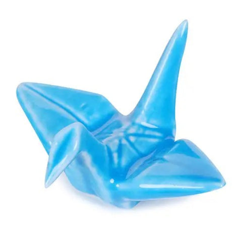 Chopstick Rest - Blue Origami Crane