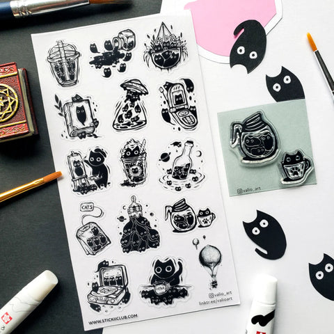 Sticker Sheet - Curious Cats