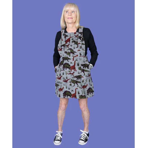 run and fly dinosaur pinafore