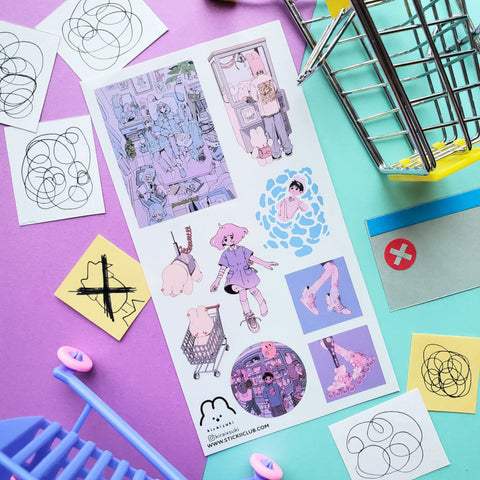 Sticker Sheet - Dreamy Pastel World