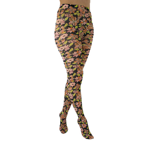 Hand Printed Tights - Colour Pop Floral