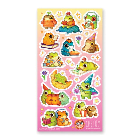 Sticker Sheet - Froggin Fun Wizards